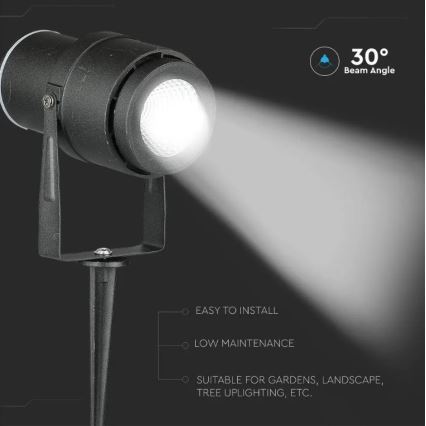 LED Välivalgusti LED/12W/230V 3000K must IP65