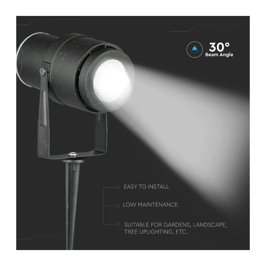 LED Välivalgusti LED/12W/230V 3000K must IP65
