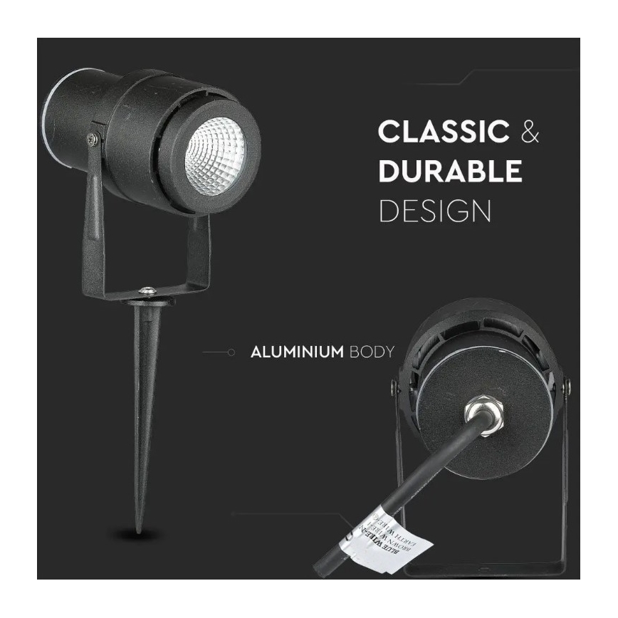 LED Välivalgusti LED/12W/230V 3000K must IP65