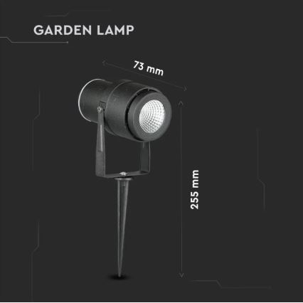 LED Välivalgusti LED/12W/230V 3000K must IP65