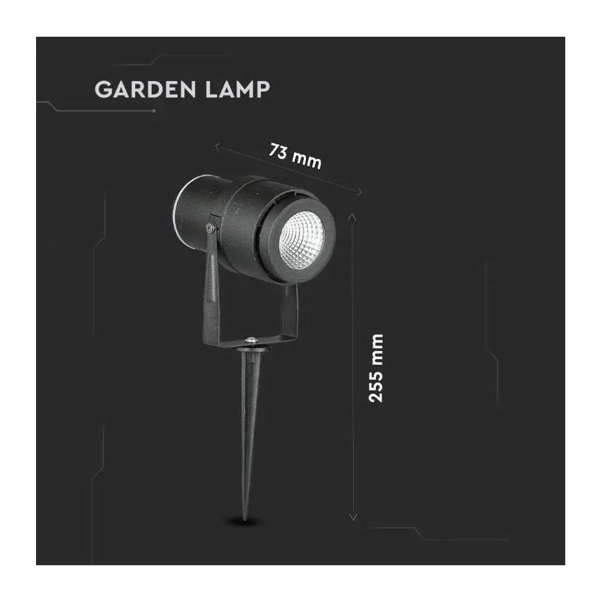 LED Välivalgusti LED/12W/230V 3000K must IP65