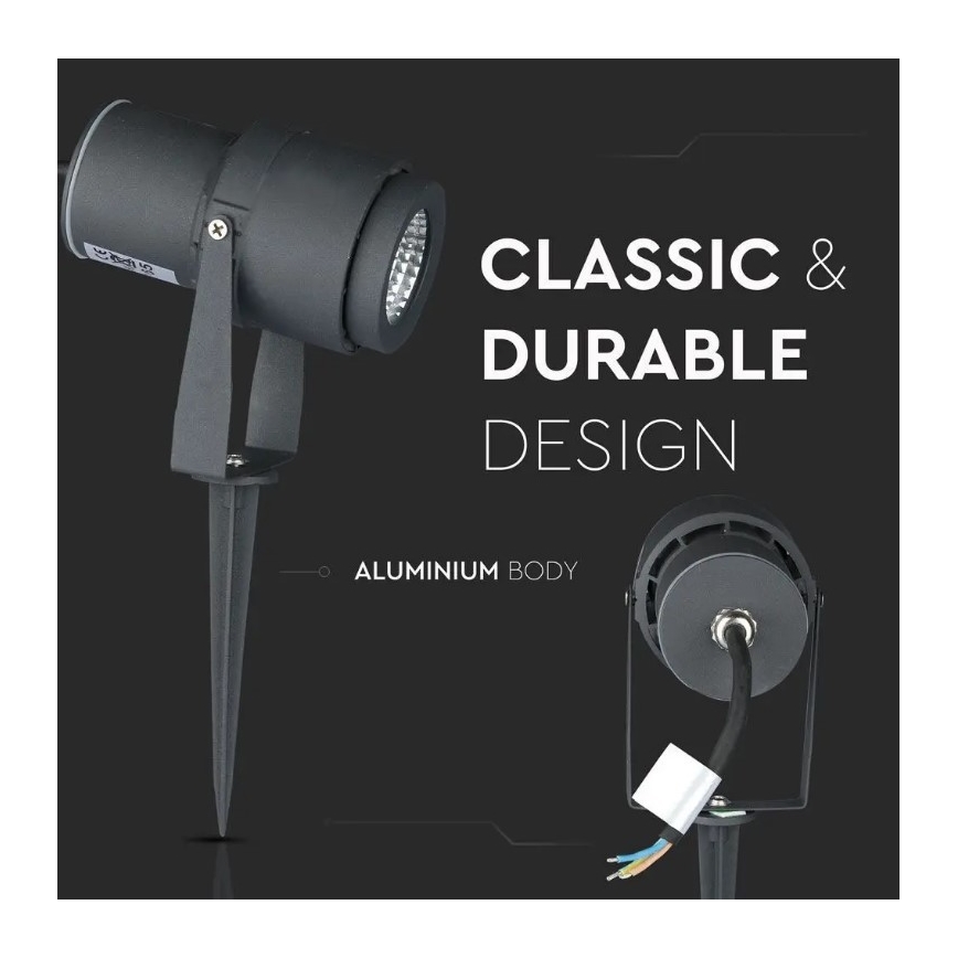 LED Välivalgusti LED/12W/230V 4000K antratsiit IP65