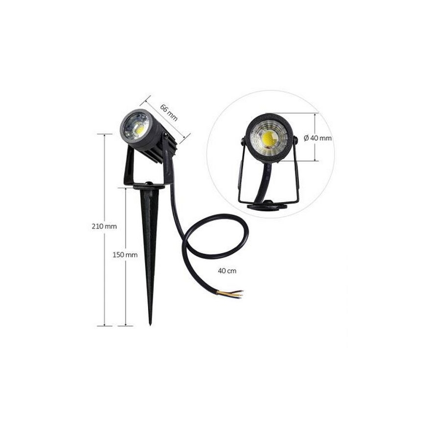 LED Välivalgusti LED/3W/230V 2800K IP67 must