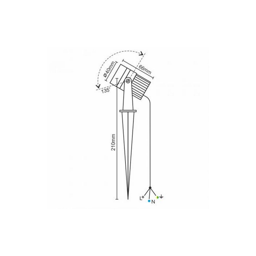 LED Välivalgusti LED/3W/230V 2800K IP67 must