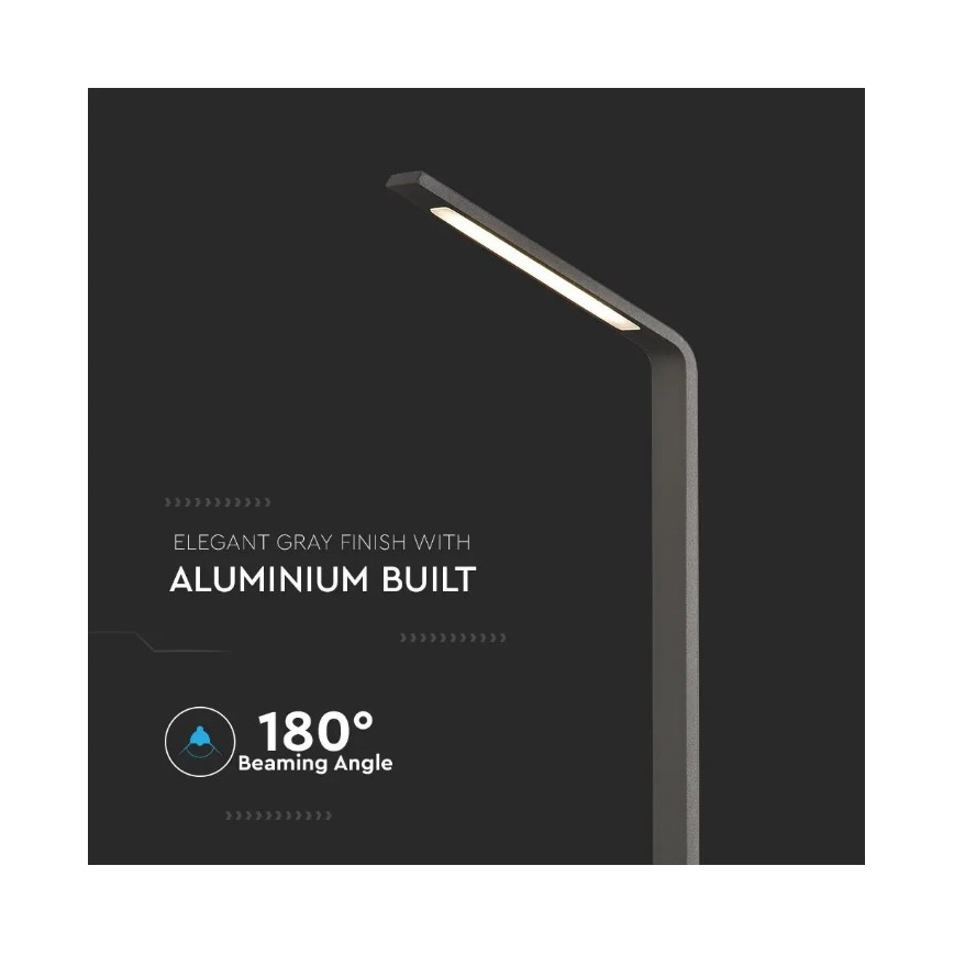 LED Välivalgusti LED/6W/230V IP65 antratsiit