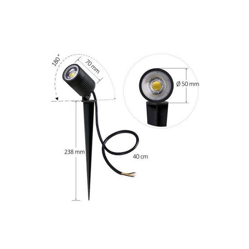 LED Välivalgusti LED/7W/85-264V IP67