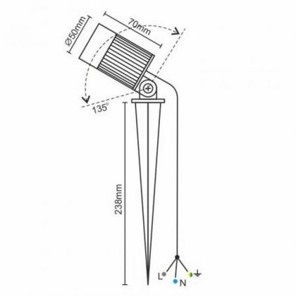 LED Välivalgusti LED/7W/85-264V IP67