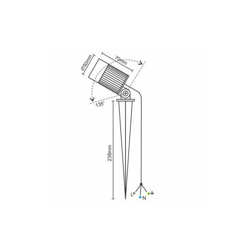 LED Välivalgusti LED/7W/85-264V IP67