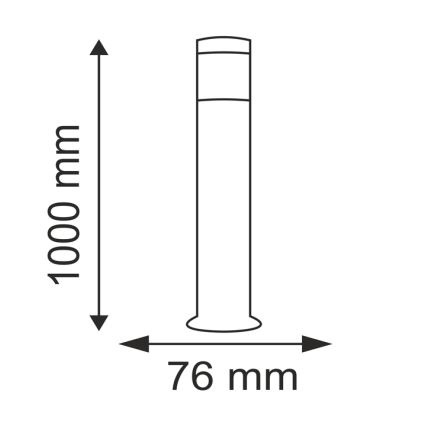 LED Välivalgusti LIVIA 1xE27/7W/230V 4000K IP44