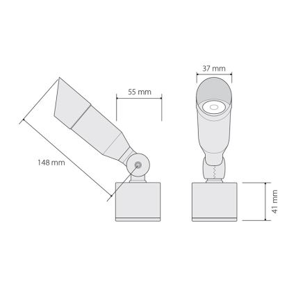 LED Välivalgusti OKO 1xLED/1W/350mA IP54