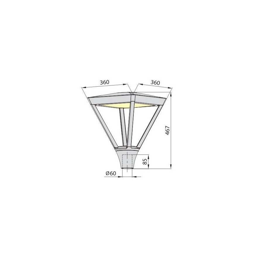 LED Välivalgusti PARK PLUS LED/45W/230V 4000K