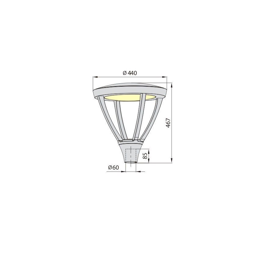 LED Välivalgusti PARK PLUS LED/60W/230V 4000K