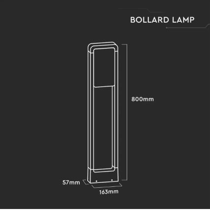 LED Välivalgusti SAMSUNG CHIP LED/10W/230V 3000K IP65 must