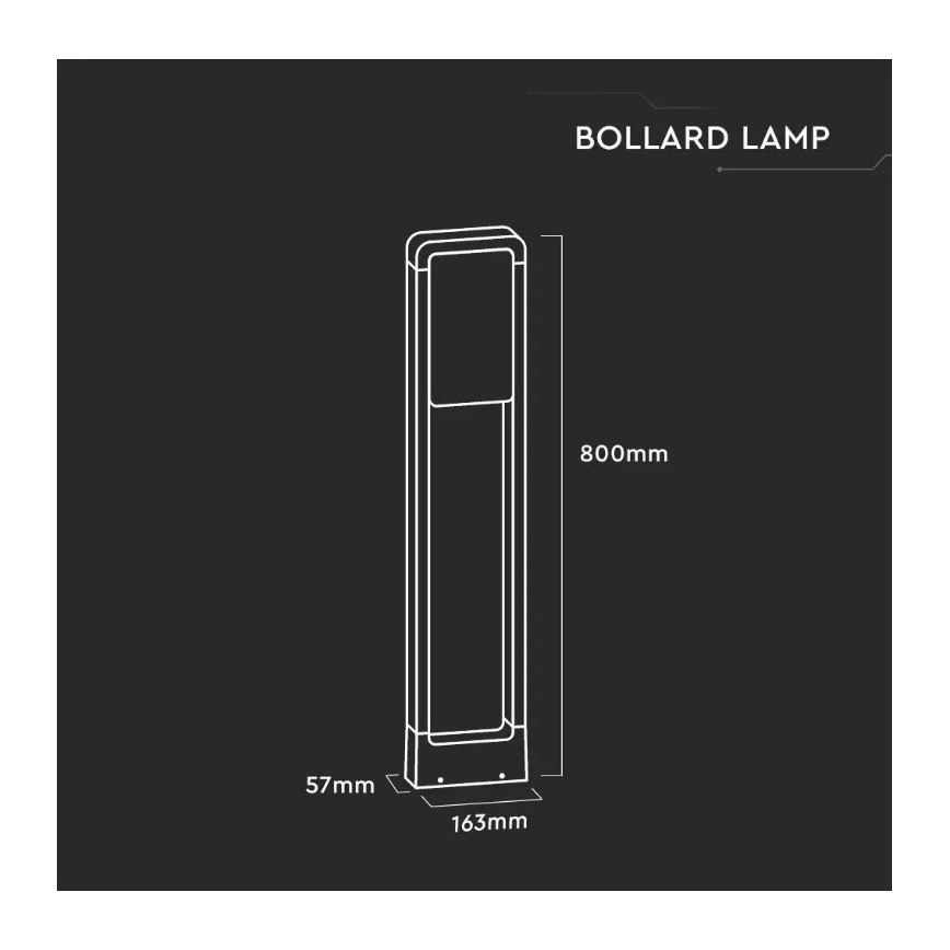 LED Välivalgusti SAMSUNG CHIP LED/10W/230V 3000K IP65 must