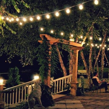 LED väljas kasutamiseks mõeldud dekoratiivne valguskett GIRLANDA G45 10xE27/230V 8m IP44 soe valge