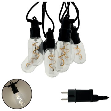 LED väljas kasutatav dekoratiivne valguskett 6xLED/0,6W/230V 4,5 m IP44 must
