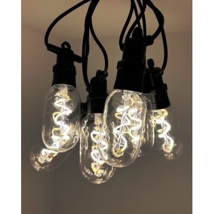 LED väljas kasutatav dekoratiivne valguskett 6xLED/0,6W/230V 4,5 m IP44 must