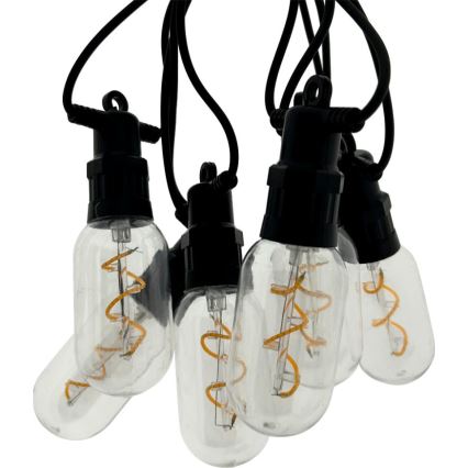 LED väljas kasutatav dekoratiivne valguskett 6xLED/0,6W/230V 4,5 m IP44 must