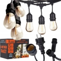 LED väljas kasutatav dekoratiivne valgusnöör 10xE27/1W/230V 6,44 m IP44 must