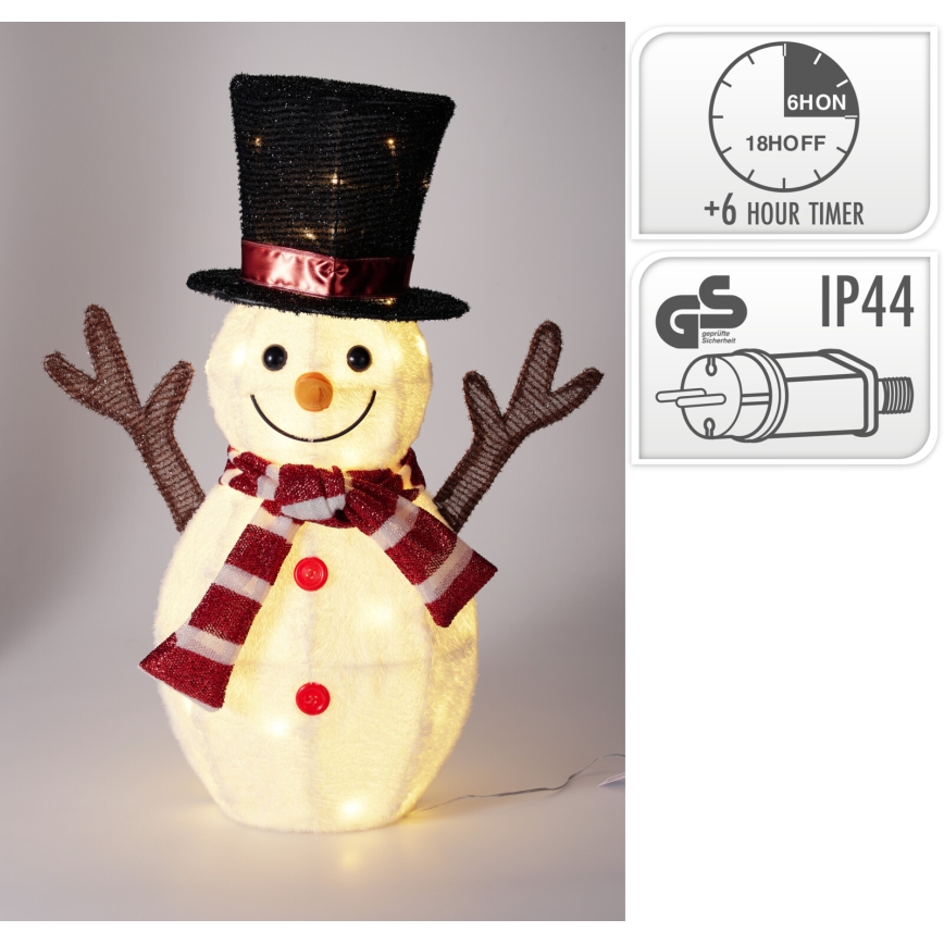 LED väljas kasutatav jõulukaunistus 35xLED/230V 67 cm IP44 lumememm