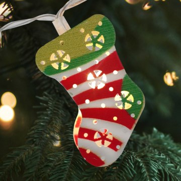 LED väljas kasutatav jõulukett 10xLED/2xAA 1,65 m IP44 soe valge jõulusokid