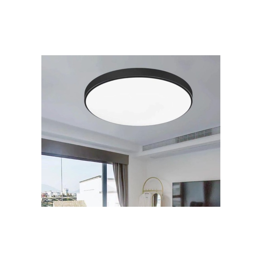 LED vannitoa laelamp CARTER LED/12W/230V 6000K IP44, läbimõõt 22 cm, must
