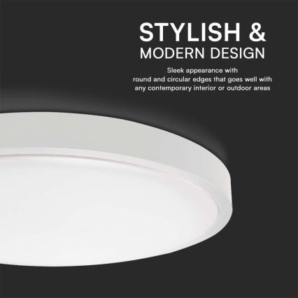 LED-vannitoa laelamp LED/18W/230V 3000K IP44 läbimõõt 25 cm valge