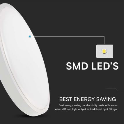 LED-vannitoa laelamp LED/18W/230V 3000K IP44 läbimõõt 25 cm valge
