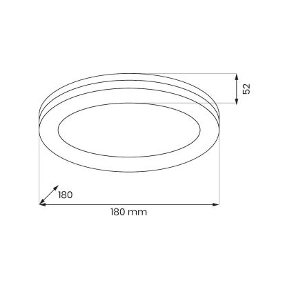 LED-vannitoa laelamp MARLON LED/12W/230V, läbimõõt 18 cm, IP54, valge