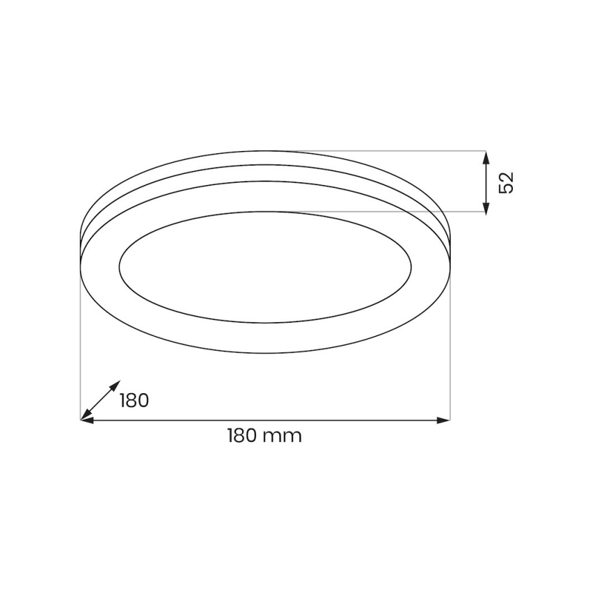 LED-vannitoa laelamp MARLON LED/12W/230V, läbimõõt 18 cm, IP54, valge