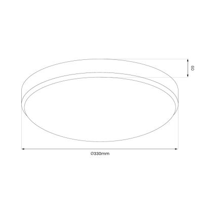 LED vannitoa laelamp MAYA LED/15W/230V, läbimõõt 33 cm, IP44, läikiv kroom