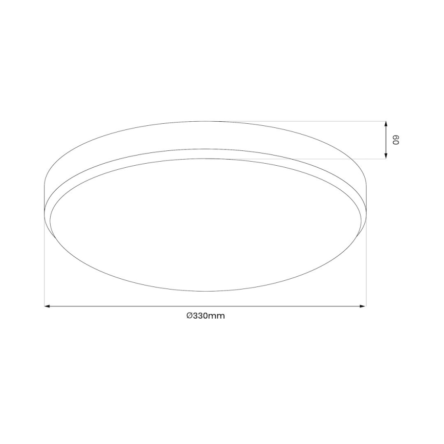 LED vannitoa laelamp MAYA LED/15W/230V, läbimõõt 33 cm, IP44, läikiv kroom