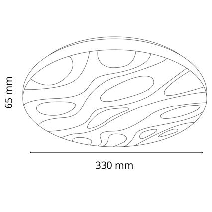 LED Vannitoa laevalgusti CLOUD LED/18W/230V d. 33 cm IP44