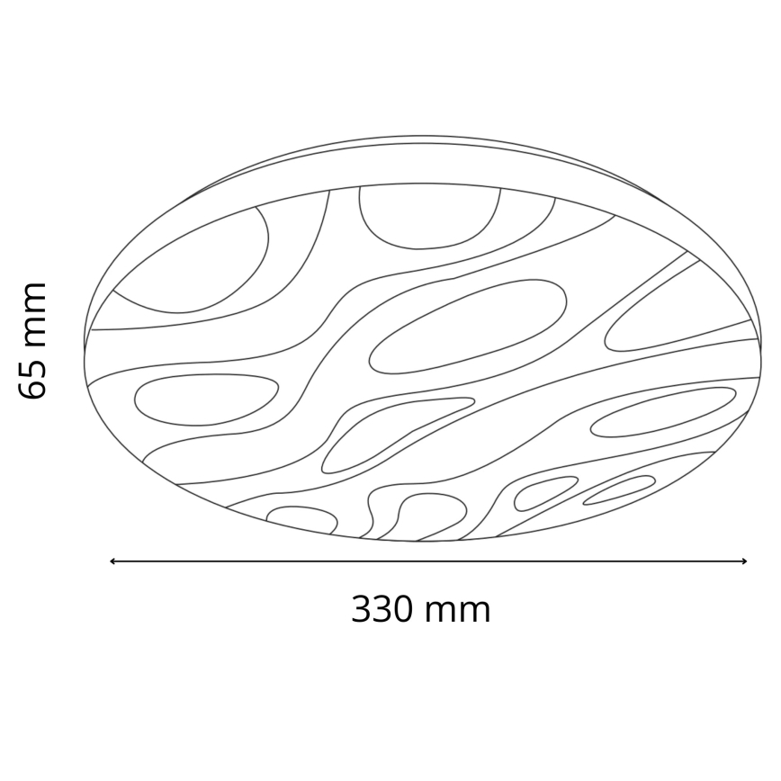 LED Vannitoa laevalgusti CLOUD LED/18W/230V d. 33 cm IP44