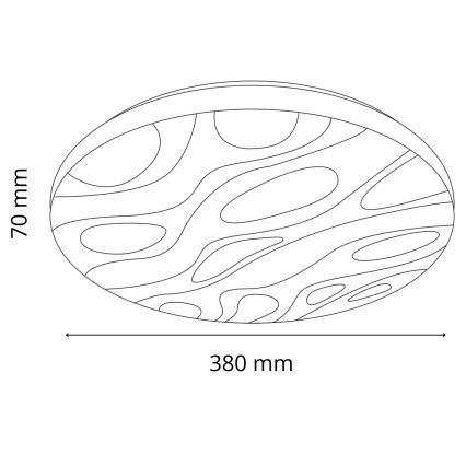 LED Vannitoa laevalgusti CLOUD LED/24W/230V d. 38 cm IP44