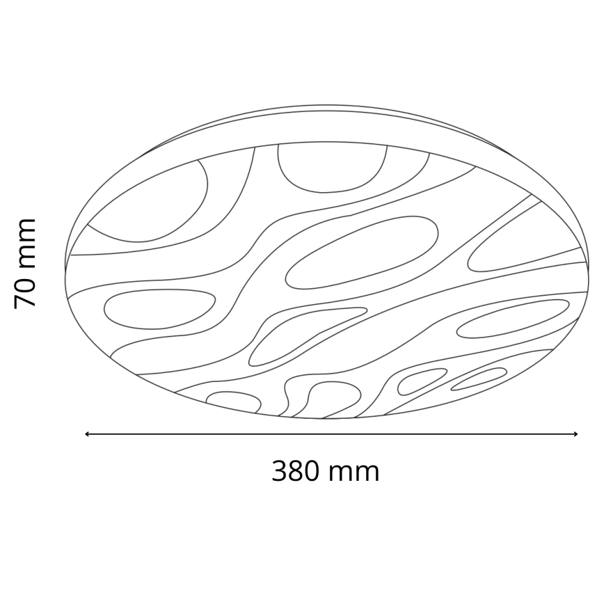 LED Vannitoa laevalgusti CLOUD LED/24W/230V d. 38 cm IP44