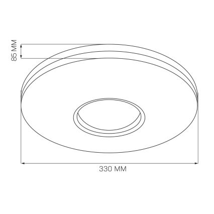 LED Vannitoa laevalgusti DETROIT LED/18W/230V d. 33 cm IP44