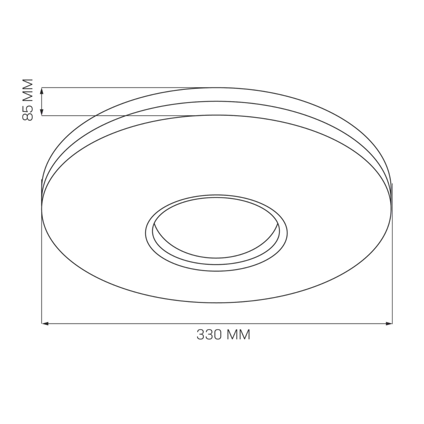 LED Vannitoa laevalgusti DETROIT LED/18W/230V d. 33 cm IP44