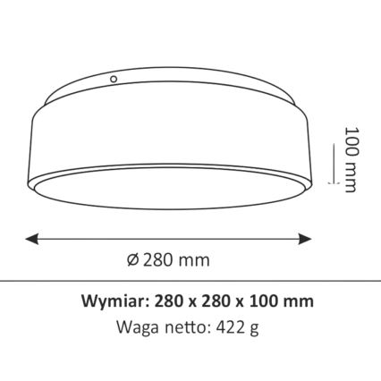 LED Vannitoa laevalgusti RENE LED/15W/230V IP44 must