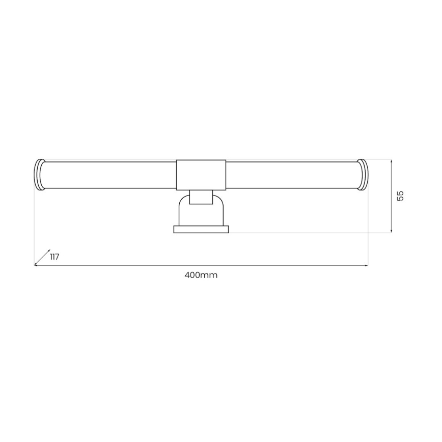 LED-vannitoa peegli valgusti 2-ühes APA LED/6W/230V 40 cm IP44 must