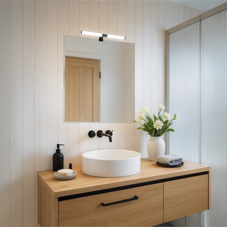 LED vannitoa peegli valgusti APA LED/6W/230V 40 cm IP44 must