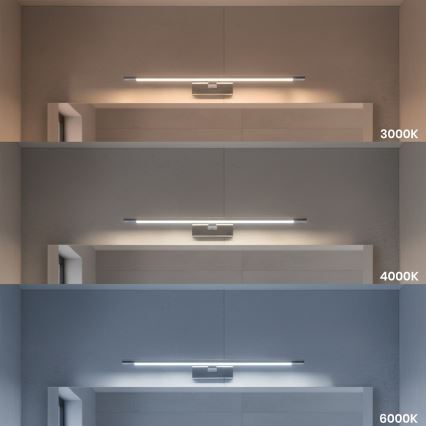 Vannitoa peegli LED-valgusti KLIMT LED/12W/230V 3000/4000/6000K 60 cm IP44 läikiv kroom