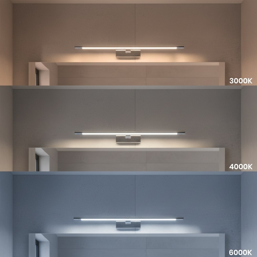 Vannitoa peegli LED-valgusti KLIMT LED/12W/230V 3000/4000/6000K 60 cm IP44 läikiv kroom