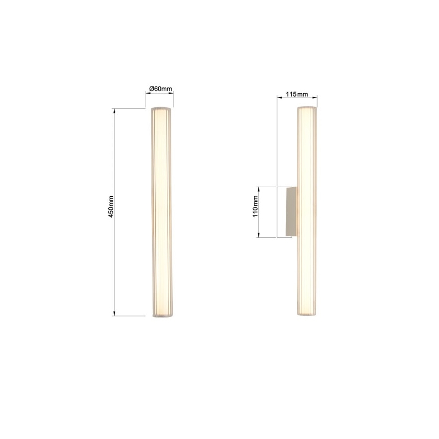 LED-vannitoa peeglivalgusti LINEA LED/8W/230V 3000/4000/6000K IP44 45 cm mattkroom