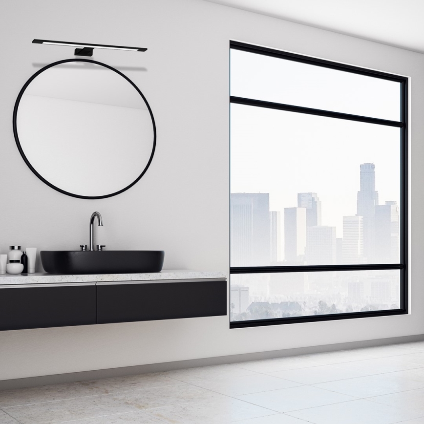 LED vannitoa peegli valgusti SHINE LED/12W/230V 60 cm IP44 must