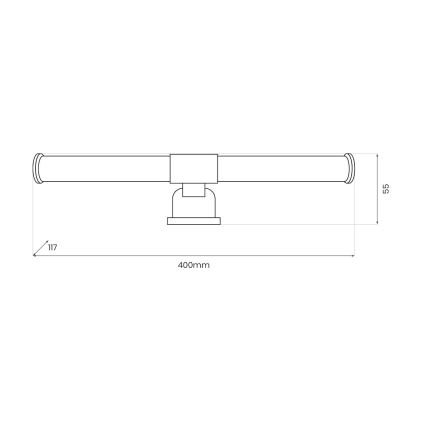 LED vannitoa peeglivalgusti 2-ühes APA LED/6W/230V 40 cm IP44 kuldne