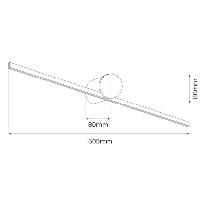 LED vannitoa peeglivalgusti ARTIST, 9W, 230V, 60 cm, IP44, kuldne