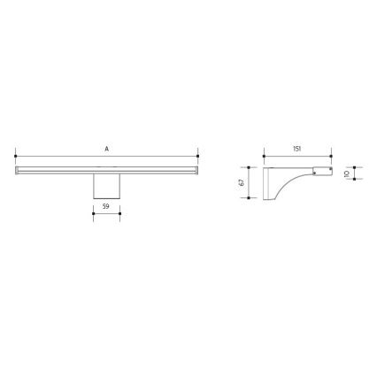 LED Vannitoa peeglivalgusti ELESAR LED/8W/230V IP44 3000K