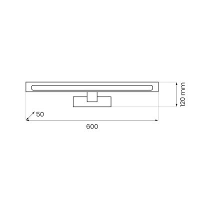 LED vannitoa peeglivalgusti KLIMT LED/12W/230V 3000/4000/6000K 60 cm IP44 valge