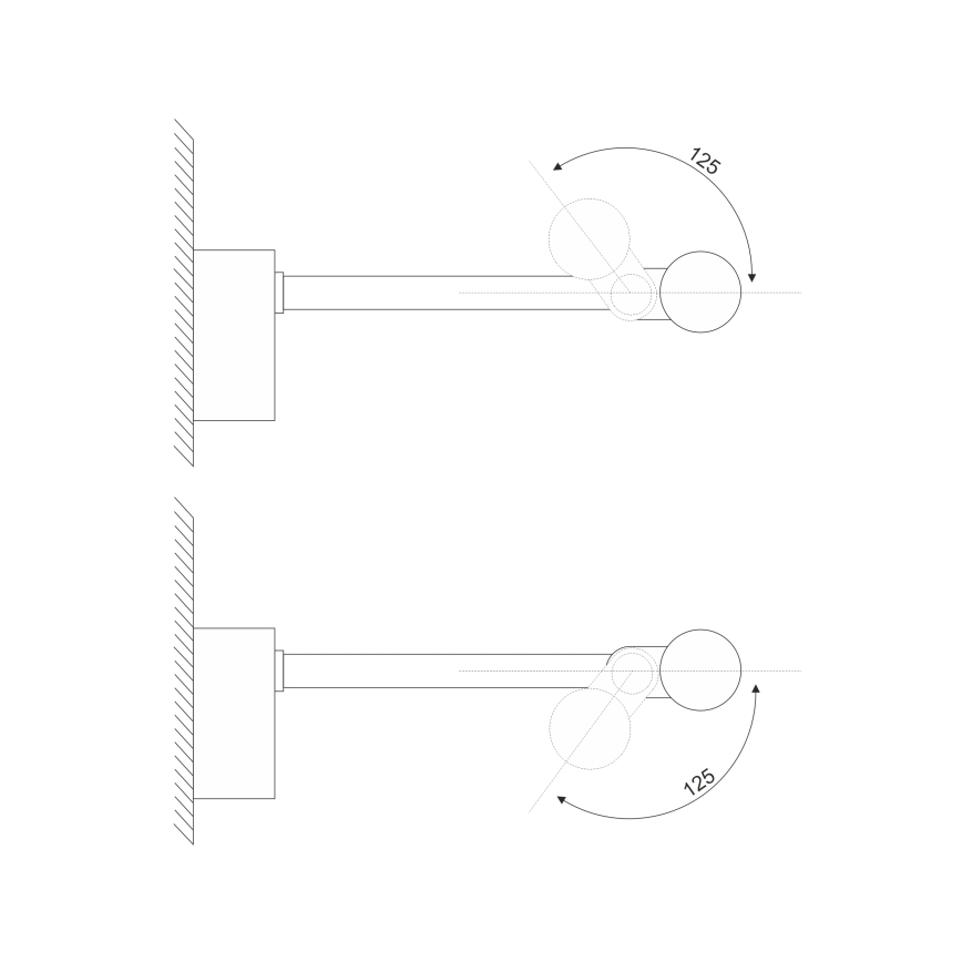 LED-vannitoa peeglivalgusti MIRROR LED/6W/230V 4000K IP44 40 cm must